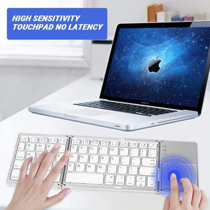 Portable Wireless Keyboard with Touchpad, Gray