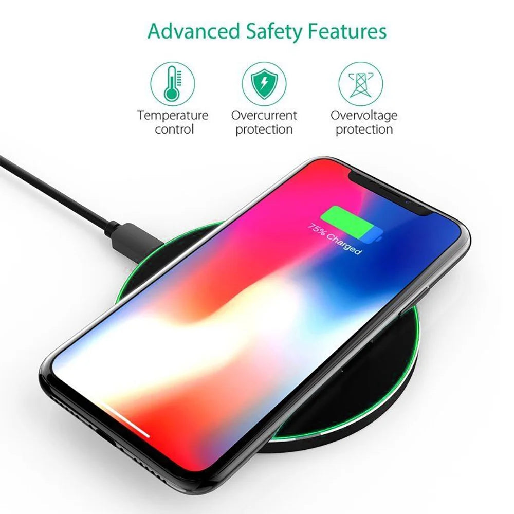 Wireless Charger 15W Fast Charge Aluminum Wireless Charging Pad for All Devices 