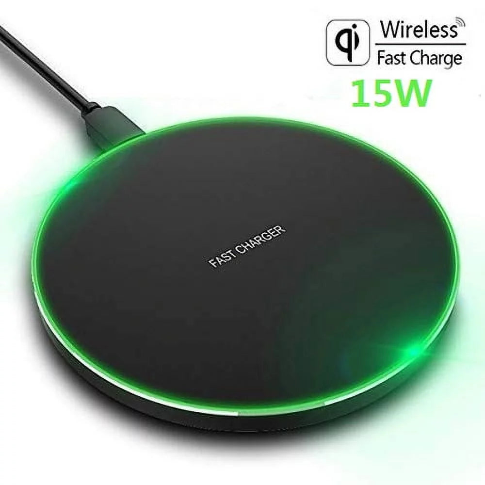 Wireless Charger 15W Fast Charge Aluminum Wireless Charging Pad for All Devices 