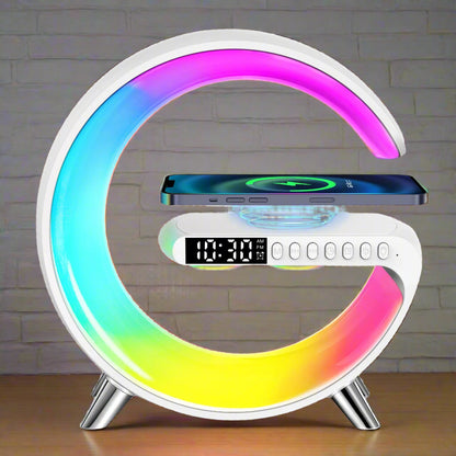 LED Display Table Lamp Digital Alarm Clock, Wireless Charging