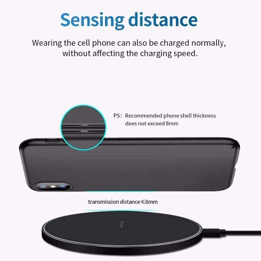 Wireless Charger 15W Fast Charge Aluminum Wireless Charging Pad for All Devices 