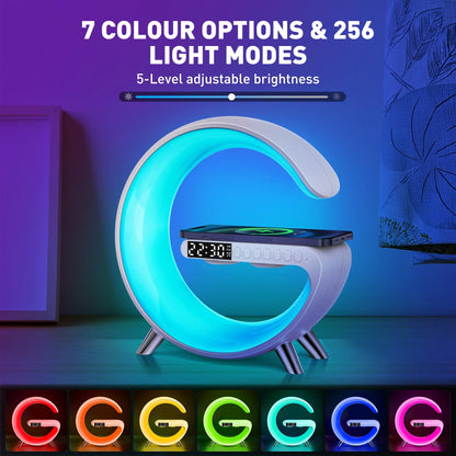 LED Display Table Lamp Digital Alarm Clock, Wireless Charging